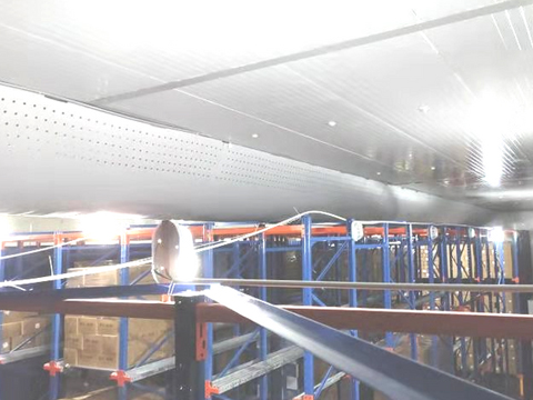 Custom fabric hvac air duct system for cold chain industry